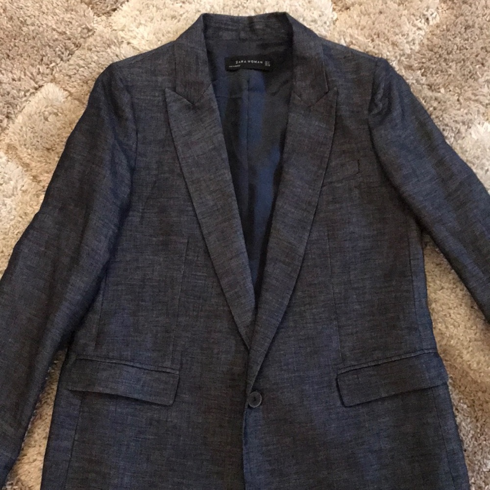Zara Women Denim Blazer
